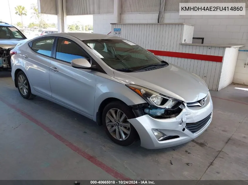 2015 Hyundai Elantra Se/Sport/Limited VIN: KMHDH4AE2FU414860 Lot: 40665018