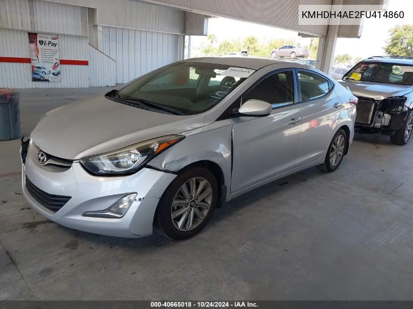 2015 Hyundai Elantra Se/Sport/Limited VIN: KMHDH4AE2FU414860 Lot: 40665018