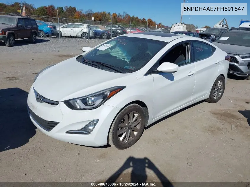 2015 Hyundai Elantra Se/Sport/Limited VIN: 5NPDH4AE7FH591547 Lot: 40675306