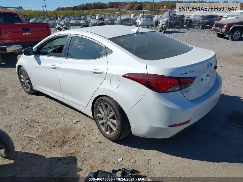 2015 Hyundai Elantra Se/Sport/Limited VIN: 5NPDH4AE7FH591547 Lot: 40675306