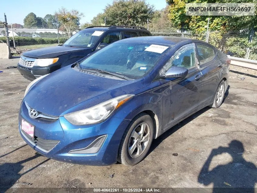 2015 Hyundai Elantra Se/Sport/Limited VIN: 5NPDH4AE4FH569697 Lot: 40682261