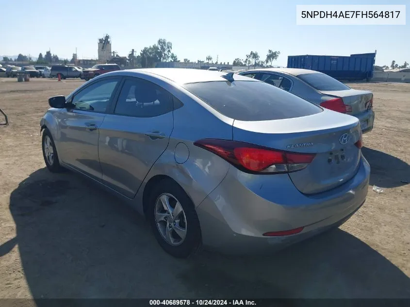 2015 Hyundai Elantra Se VIN: 5NPDH4AE7FH564817 Lot: 40689578