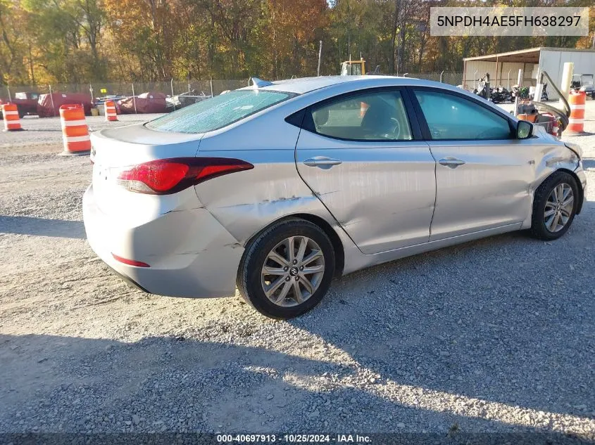 2015 Hyundai Elantra Se VIN: 5NPDH4AE5FH638297 Lot: 40697913