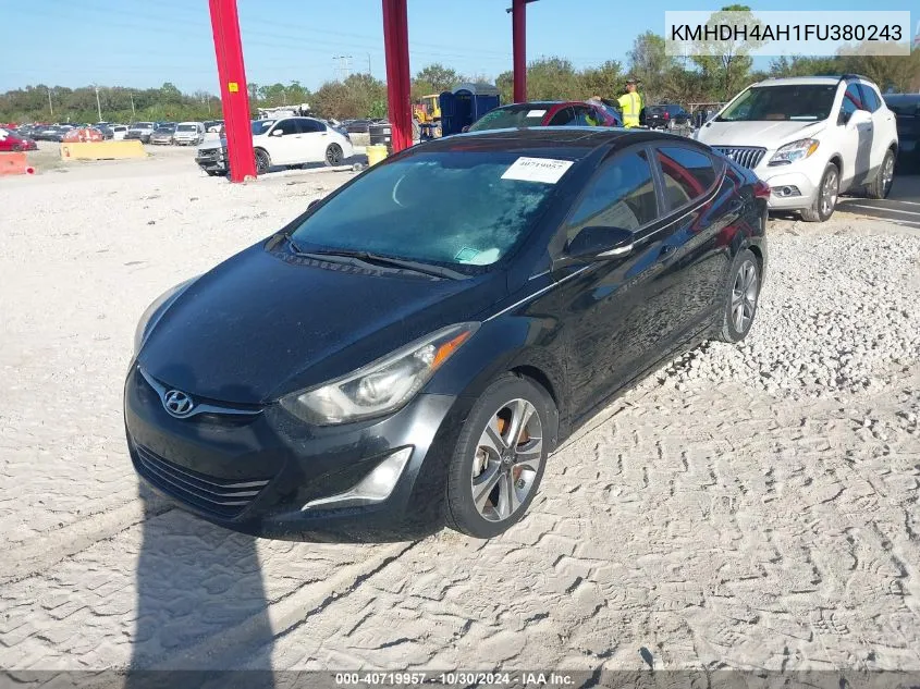 KMHDH4AH1FU380243 2015 Hyundai Elantra Sport