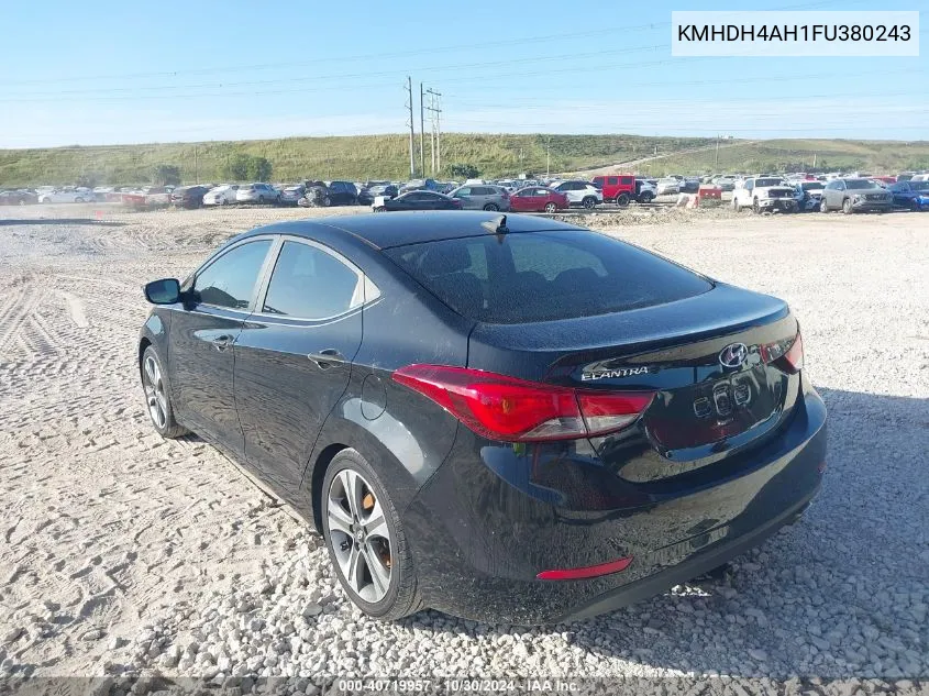 KMHDH4AH1FU380243 2015 Hyundai Elantra Sport