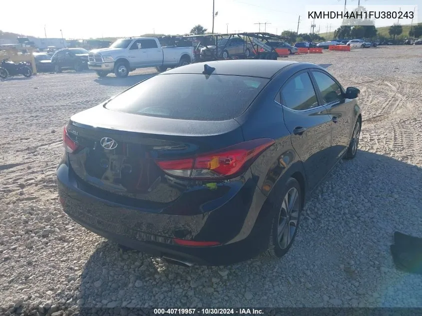 KMHDH4AH1FU380243 2015 Hyundai Elantra Sport