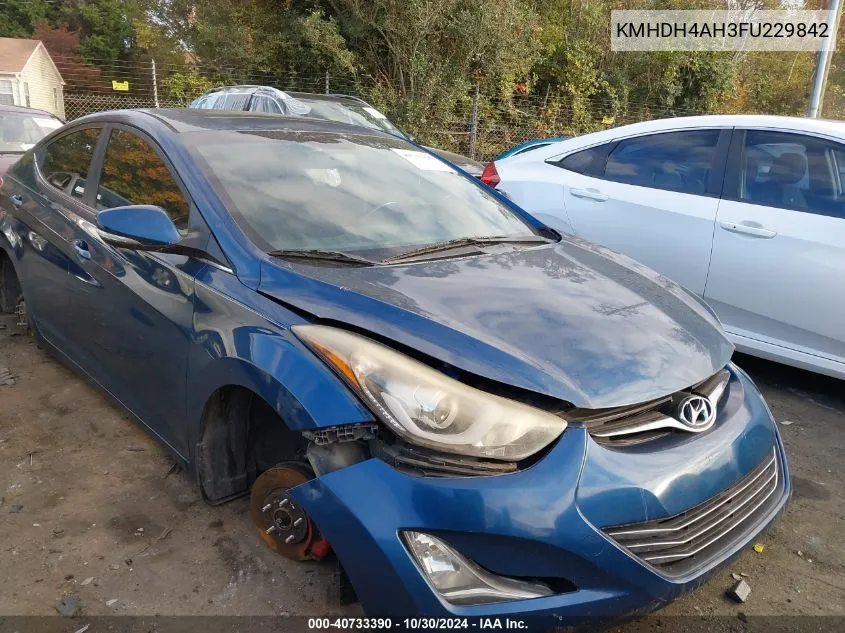 KMHDH4AH3FU229842 2015 Hyundai Elantra Sport