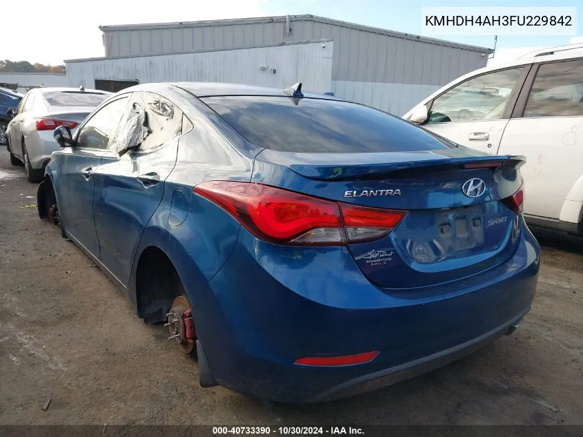 KMHDH4AH3FU229842 2015 Hyundai Elantra Sport