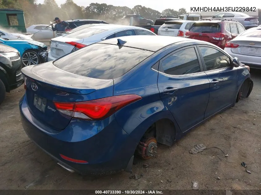 KMHDH4AH3FU229842 2015 Hyundai Elantra Sport