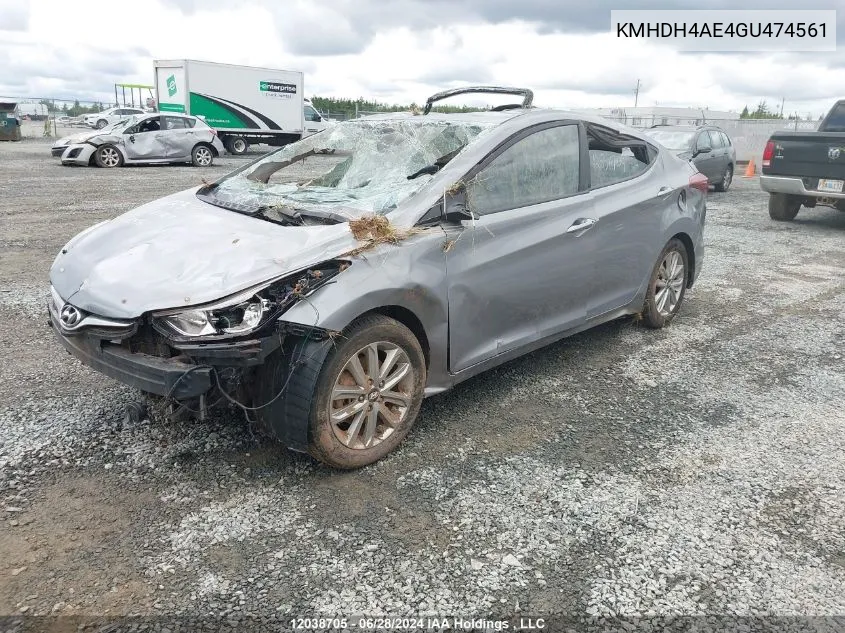 KMHDH4AE4GU474561 2016 Hyundai Elantra Sport Appearance