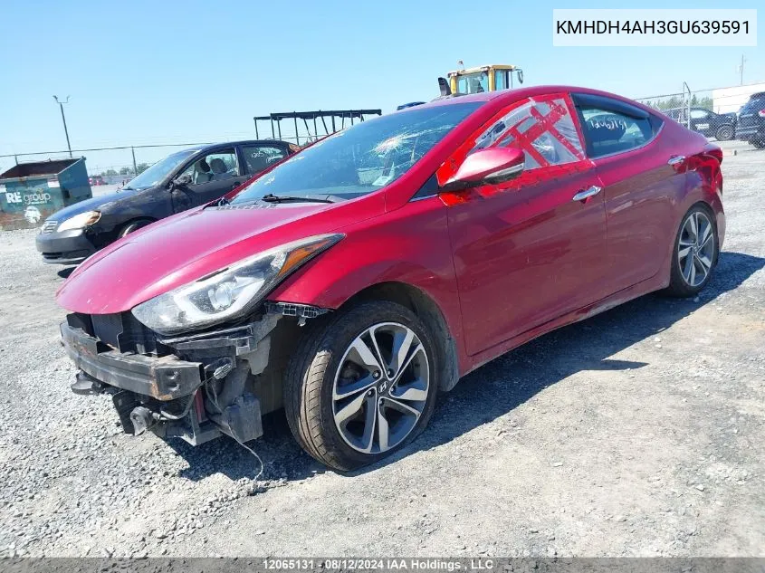 KMHDH4AH3GU639591 2016 Hyundai Elantra Limited