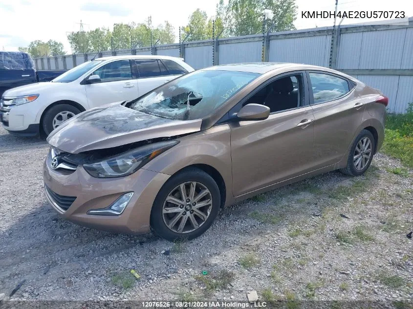 KMHDH4AE2GU570723 2016 Hyundai Elantra Se/Sport/Limited