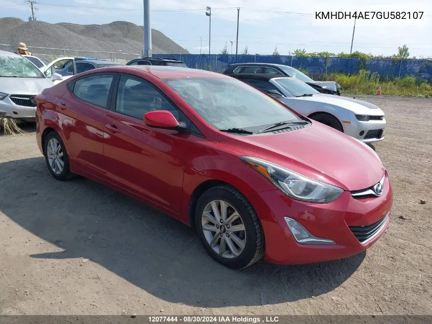 KMHDH4AE7GU582107 2016 Hyundai Elantra Sport Appearance