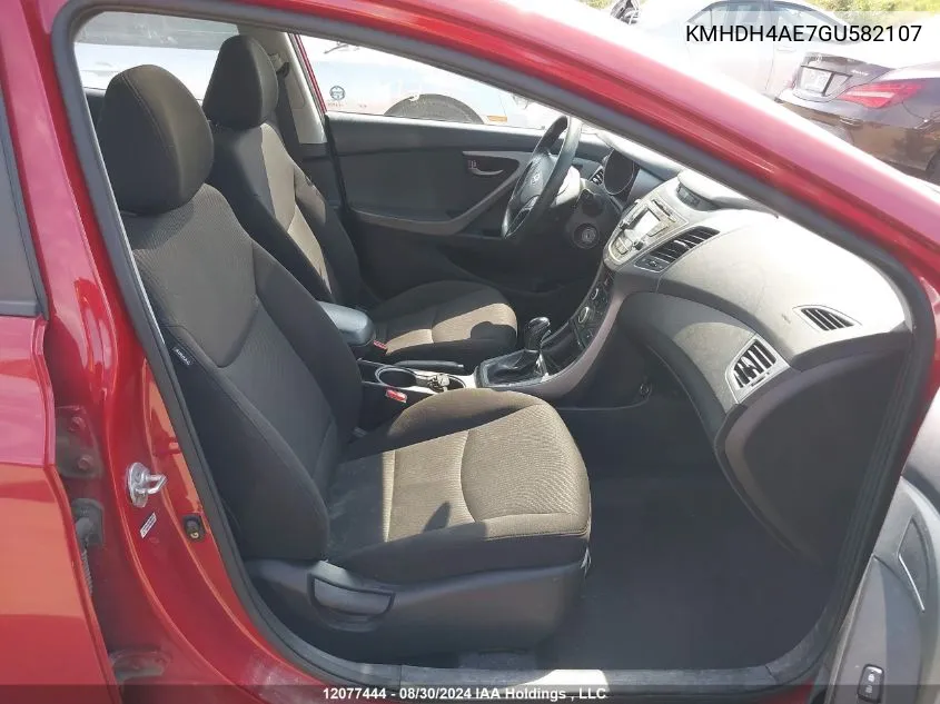 KMHDH4AE7GU582107 2016 Hyundai Elantra Sport Appearance