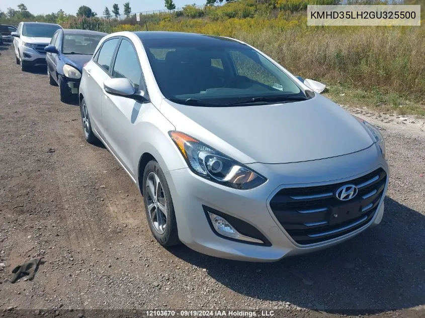 2016 Hyundai Elantra Gt VIN: KMHD35LH2GU325500 Lot: 12103670