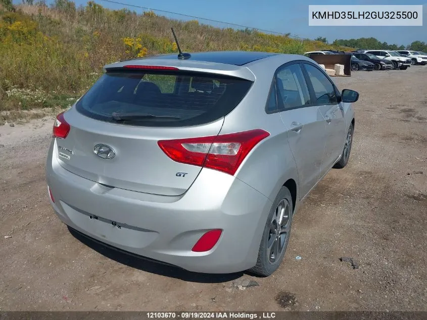 2016 Hyundai Elantra Gt VIN: KMHD35LH2GU325500 Lot: 12103670