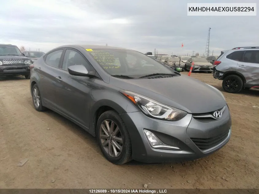 KMHDH4AEXGU582294 2016 Hyundai Elantra Se/Sport/Limited