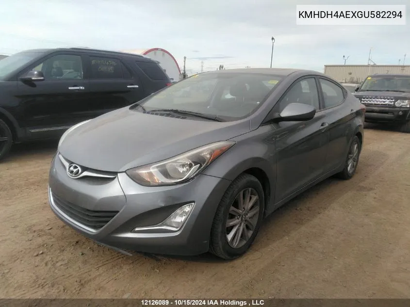 KMHDH4AEXGU582294 2016 Hyundai Elantra Se/Sport/Limited