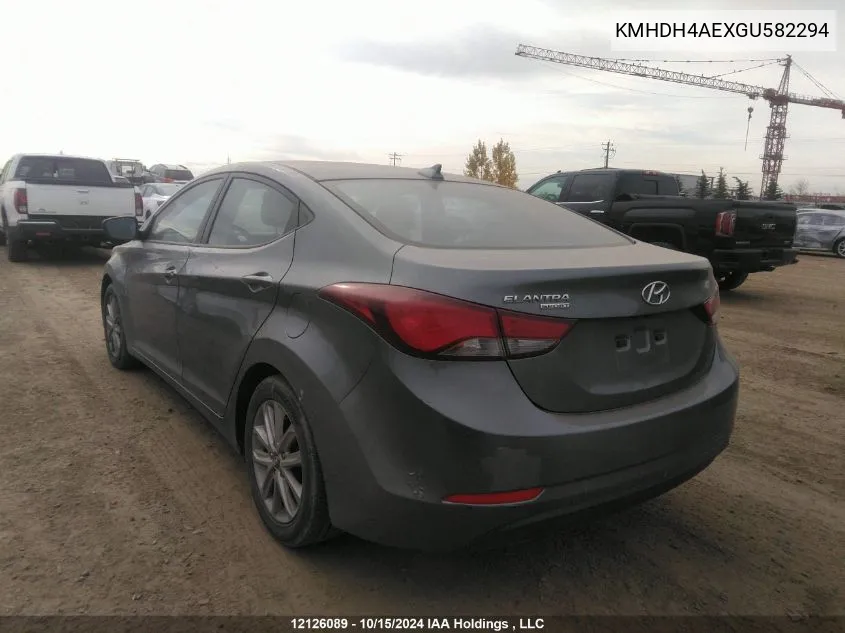 KMHDH4AEXGU582294 2016 Hyundai Elantra Se/Sport/Limited