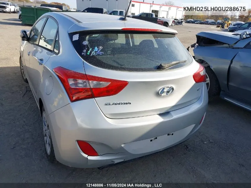 2016 Hyundai Elantra Gt Gl VIN: KMHD25LH0GU288675 Lot: 12148886