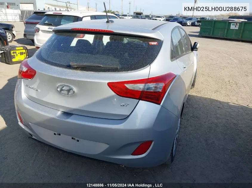 2016 Hyundai Elantra Gt Gl VIN: KMHD25LH0GU288675 Lot: 12148886