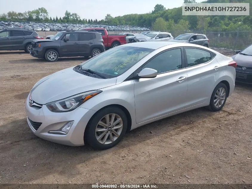 2016 Hyundai Elantra Se VIN: 5NPDH4AE1GH727236 Lot: 39440992