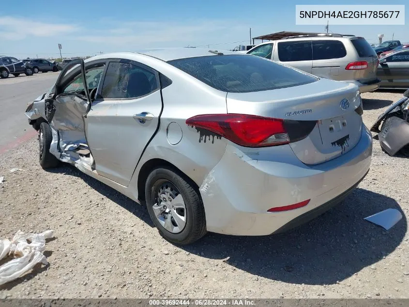 5NPDH4AE2GH785677 2016 Hyundai Elantra Se