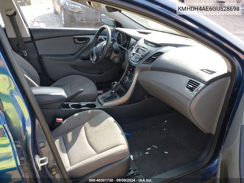 KMHDH4AE6GU528698 2016 Hyundai Elantra Se