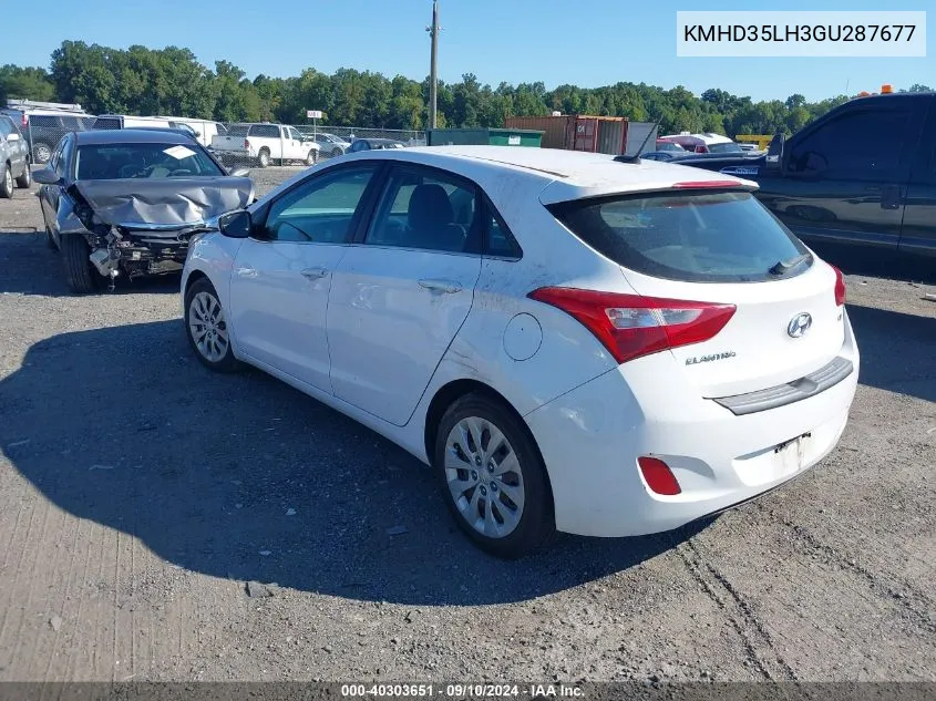 2016 Hyundai Elantra Gt VIN: KMHD35LH3GU287677 Lot: 40303651