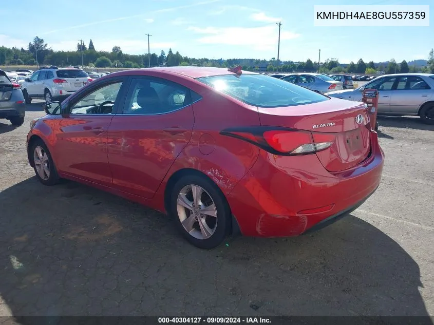 KMHDH4AE8GU557359 2016 Hyundai Elantra Value Edition