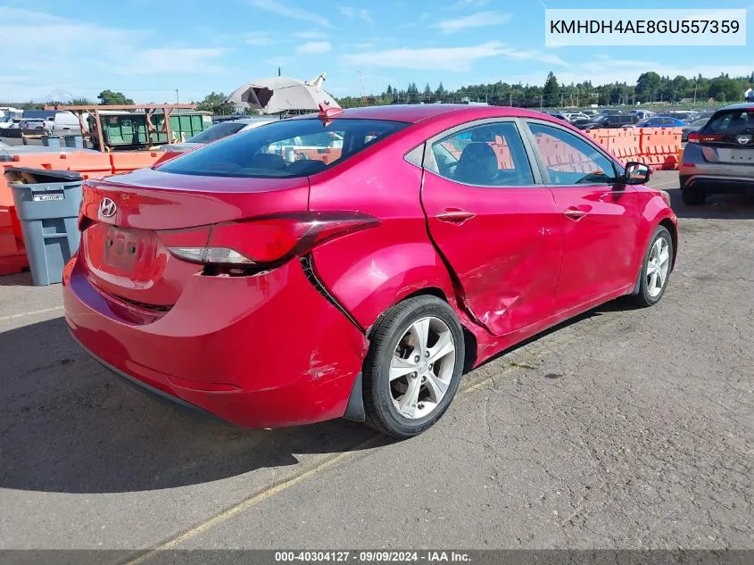 KMHDH4AE8GU557359 2016 Hyundai Elantra Value Edition