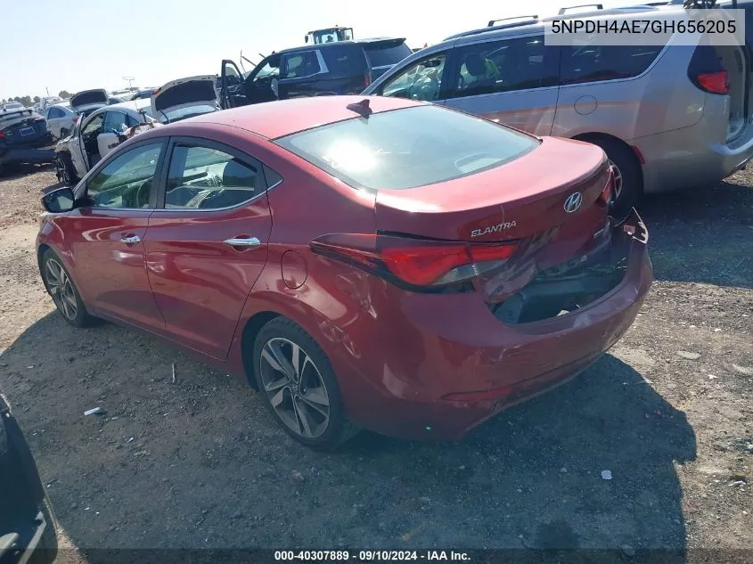 5NPDH4AE7GH656205 2016 Hyundai Elantra Limited