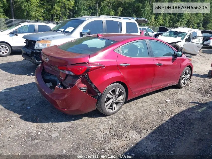 5NPDH4AE7GH656205 2016 Hyundai Elantra Limited