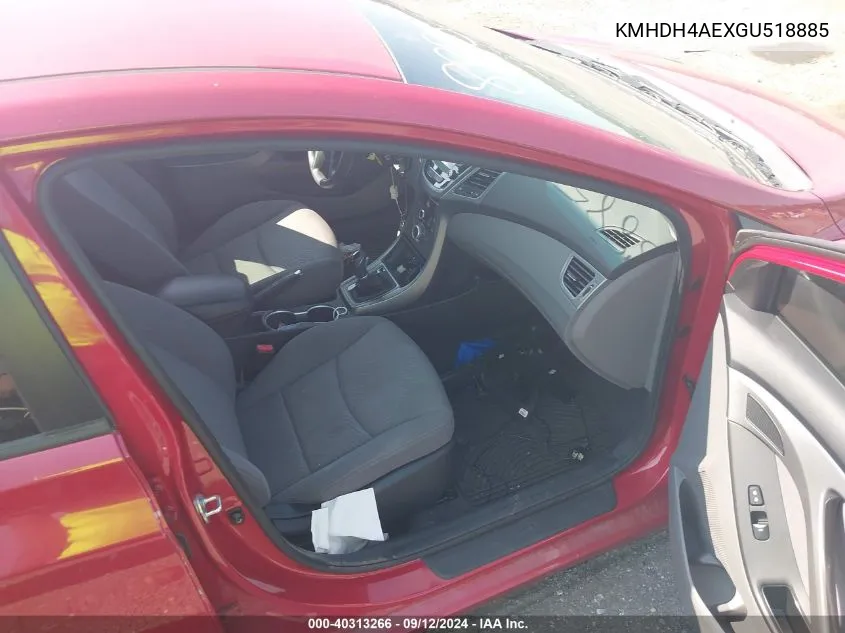 KMHDH4AEXGU518885 2016 Hyundai Elantra Se