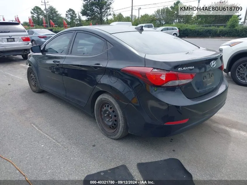 KMHDH4AE8GU618709 2016 Hyundai Elantra Se/Sport/Limited