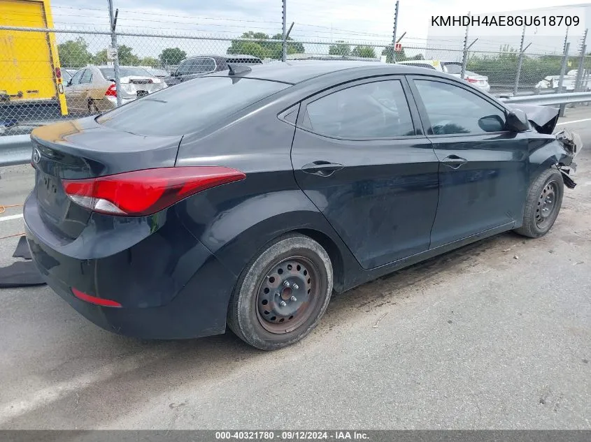 KMHDH4AE8GU618709 2016 Hyundai Elantra Se/Sport/Limited