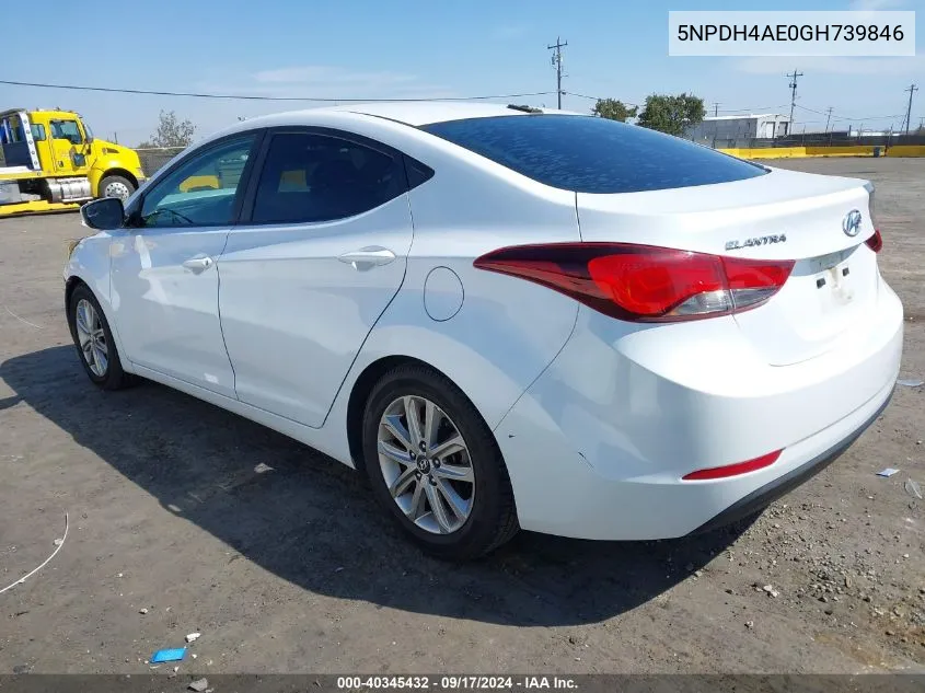 5NPDH4AE0GH739846 2016 Hyundai Elantra Se