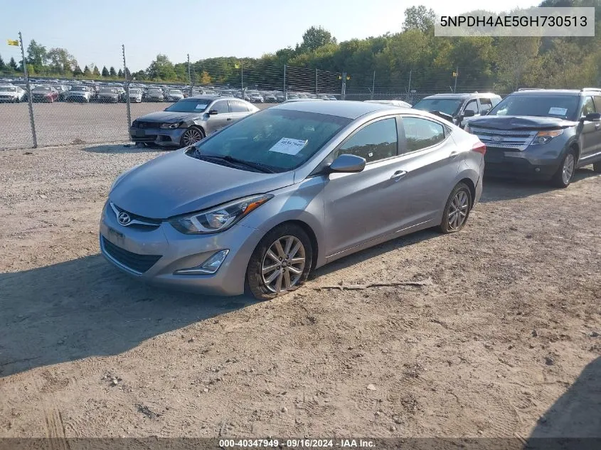 2016 Hyundai Elantra Se/Sport/Limited VIN: 5NPDH4AE5GH730513 Lot: 40347949