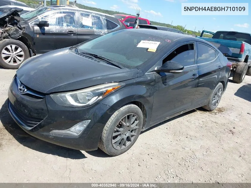 2016 Hyundai Elantra Value Edition VIN: 5NPDH4AE8GH710109 Lot: 40352940