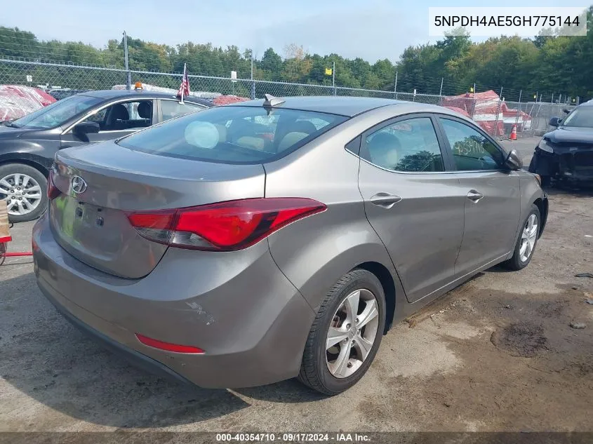 5NPDH4AE5GH775144 2016 Hyundai Elantra Value Edition