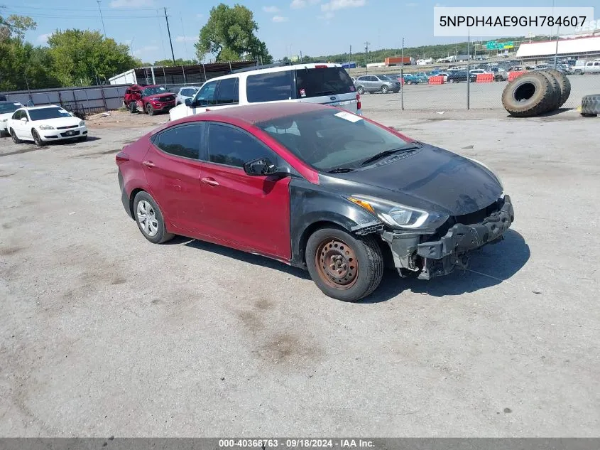 5NPDH4AE9GH784607 2016 Hyundai Elantra Se