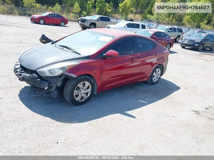 2016 Hyundai Elantra Se VIN: 5NPDH4AE9GH784607 Lot: 40368763