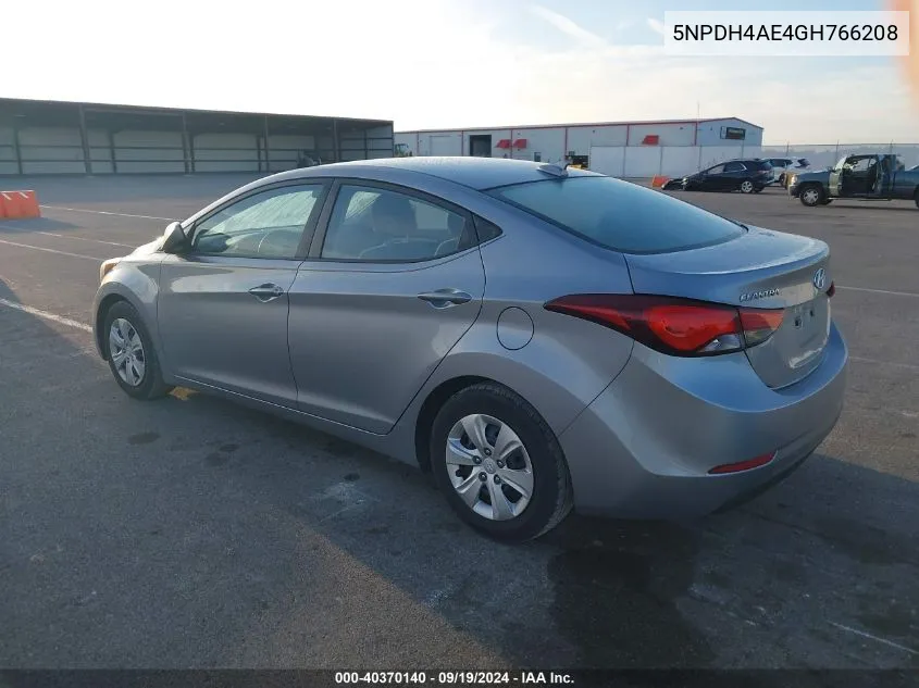 5NPDH4AE4GH766208 2016 Hyundai Elantra Se