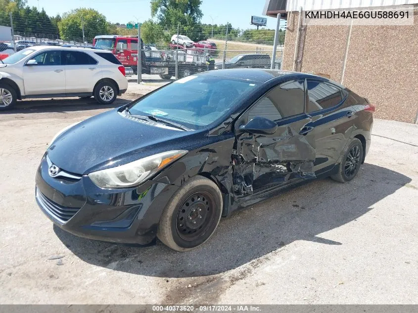 KMHDH4AE6GU588691 2016 Hyundai Elantra Se