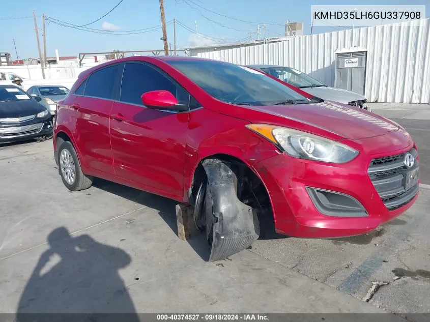 2016 Hyundai Elantra Gt VIN: KMHD35LH6GU337908 Lot: 40374527