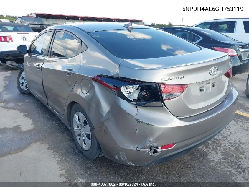 5NPDH4AE6GH753119 2016 Hyundai Elantra Se