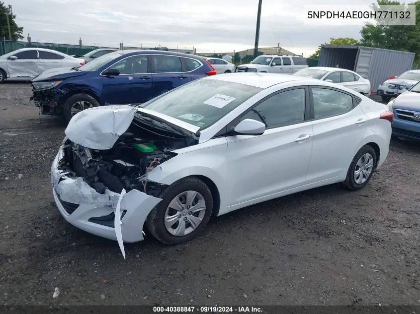 5NPDH4AE0GH771132 2016 Hyundai Elantra Se