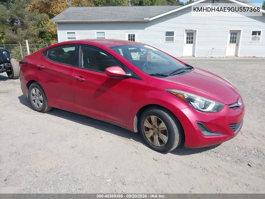 KMHDH4AE9GU557368 2016 Hyundai Elantra Se