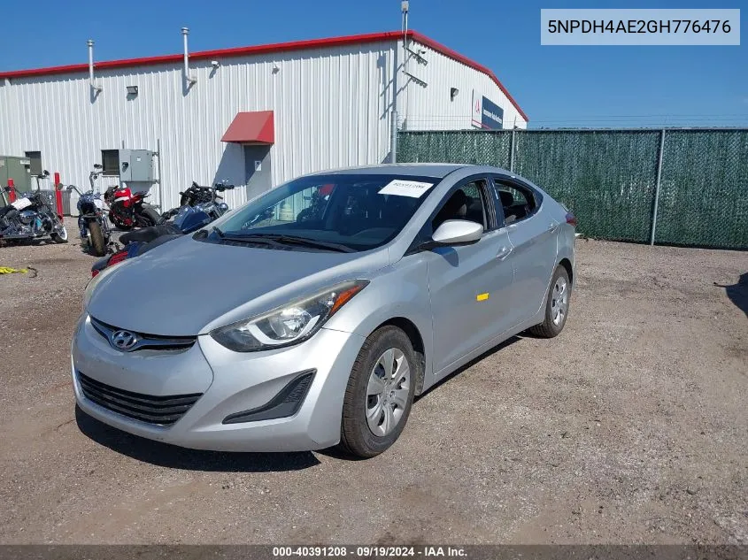 5NPDH4AE2GH776476 2016 Hyundai Elantra Se