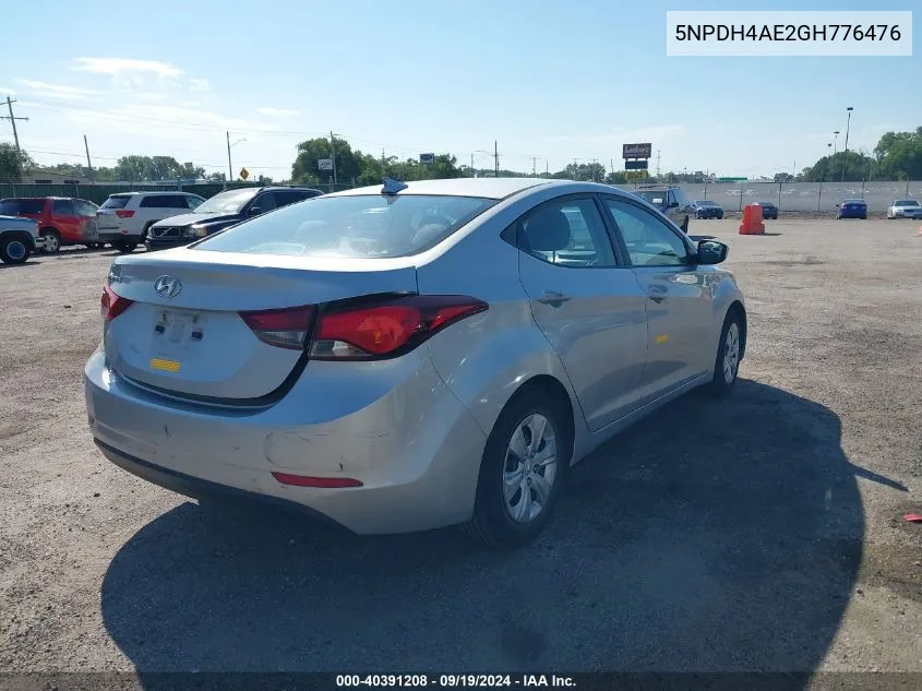 5NPDH4AE2GH776476 2016 Hyundai Elantra Se